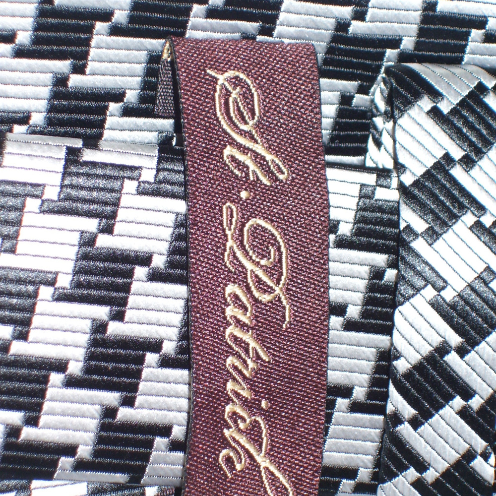 SOLD  Silver Necktie Sock Flower Hanky Cuff Link - Picture 5 of 8